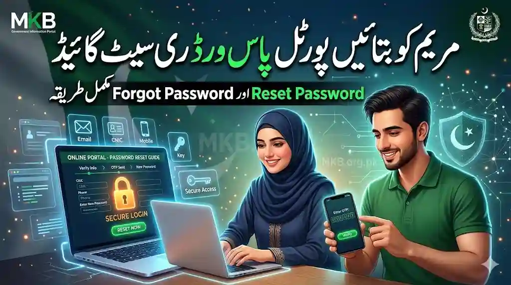 MKB portal password reset guide — fix login, OTP and CNIC errors 2026